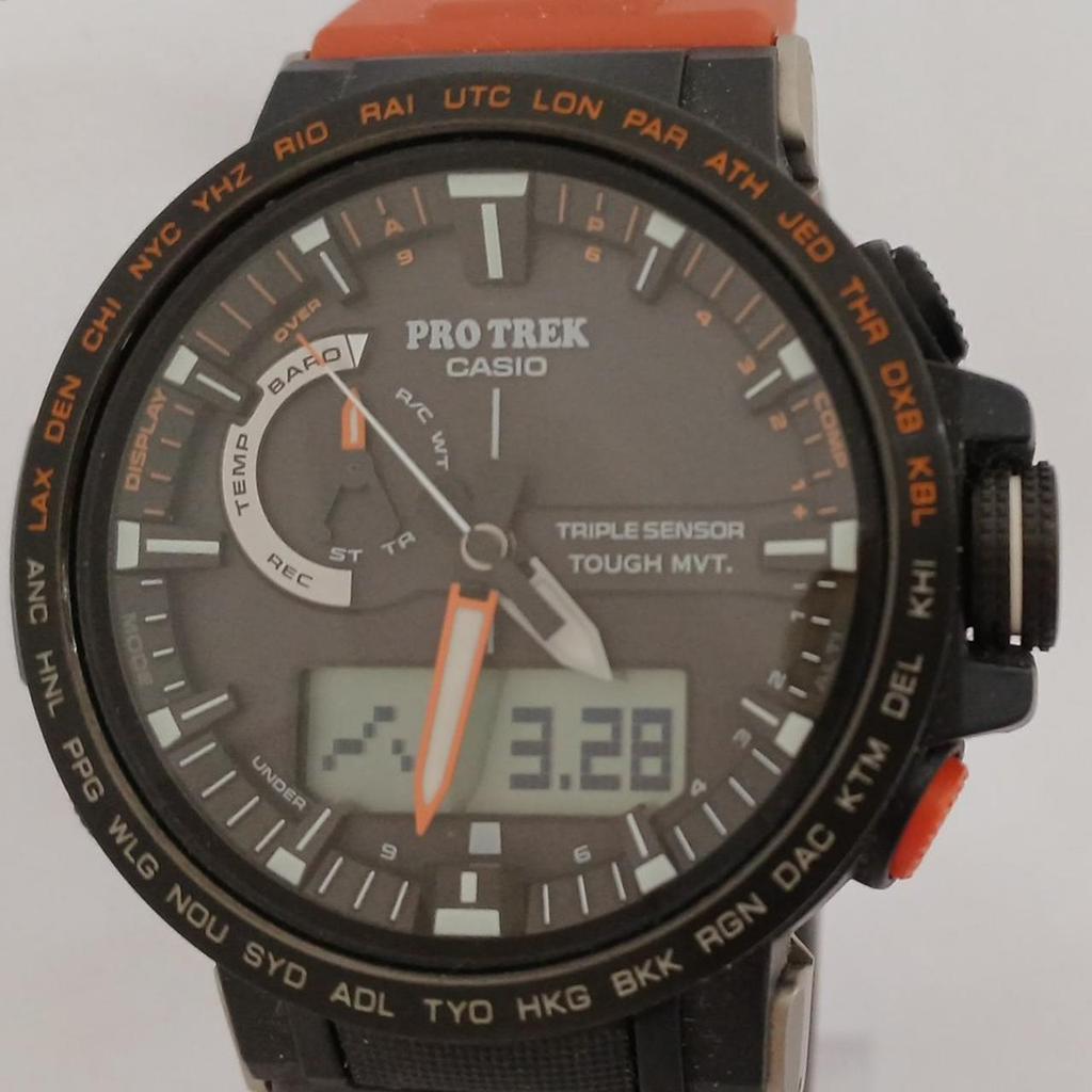 Used CASIO PRO TREK PRW60YJP Solar Radio Watch