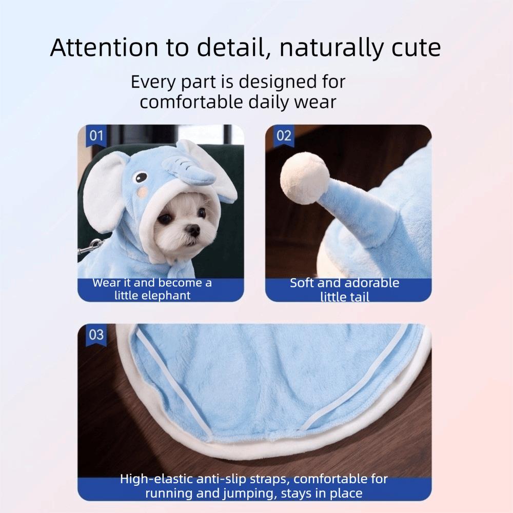 Quick Drying Dog Dinosaur Transformation Outfit Soft Pet Cosplay Costume Grooming Salon