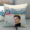 Custom Crash Landing On You Hyun Bin KPOP Pillowcase 45X45cm Wedding Decorative Eco-Friendly Cotton Linen Fabric Pillow Case