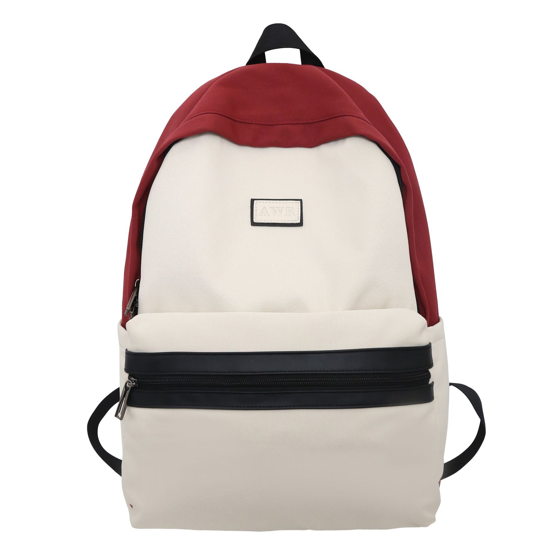 

Рюкзак із кольоровими блоками великої місткості. Студентська та студентська сумка для комп’ютера червоний