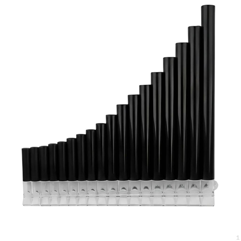 Pan Flute, C Key, Beginner Student Instrument, Portable, Oxford Bag Included Beige Black