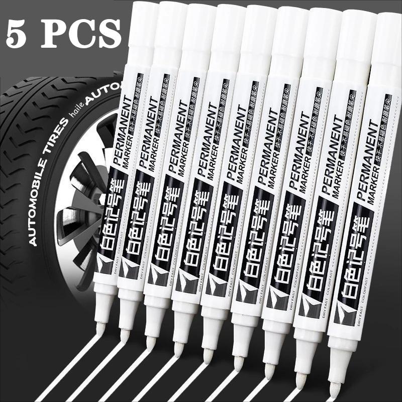 1/3/5PCS White Marker Pens 2.0mm Oily Waterproof White Gel Pen DIY Graffiti Sketching Markers Stationery Wrting School Supplies