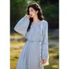 French Retro Embroidered V-Neck Dress