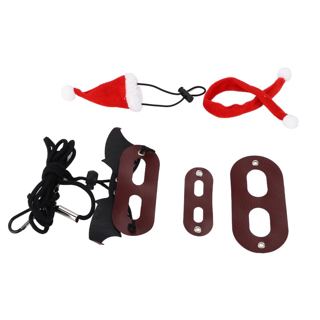 Santa Hat Scarf Lizard Leash Harness Set Adjustable Soft Bearded Dragon Harness Leash for Reptile