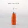 Modern Irregularly Shaped Ceramic Lotion Bottle for Hotel Bathroom Shampoo Dispensing Bottle Colorful Press-type Soap Dispenser