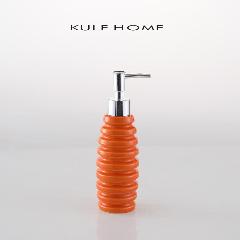 Modern Irregularly Shaped Ceramic Lotion Bottle for Hotel Bathroom Shampoo Dispensing Bottle Colorful Press-type Soap Dispenser