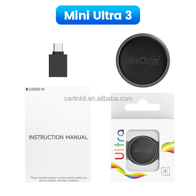 New Carlinkit Mini ultra 3 Music Control Usb Carplay Wireless Adapter Ai Box Android Auto Car Play Box for Cars Carplay Voiture