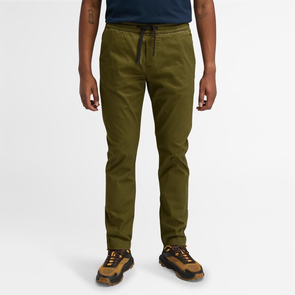 Timberland Herren Twill Jogginghose, Dunkeloliv, Größe 29 (TB0A2A493021)