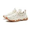 Li Ning Brown Sugar Cushioning Slip Resistant Abrasion Resistant Support Low top Casual Shoes Women's Ecru AGCW098-1