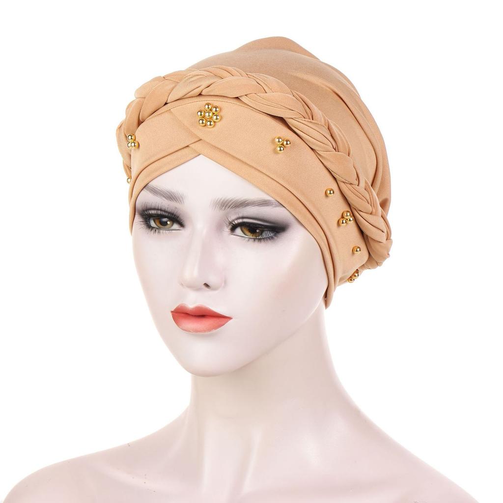 Color Braid Braid Baotou Cap Milk Silk Baotou Cap In Stock
