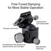 XILETU 44mm Ball Head for Low Center of Panoramic Aluminum Alloy QR Plate Maximum Load Capacity for and Cameras Tripods, Gravity, 360° View,