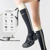 Damen Mikrodruck Schweißableitende Mid-Calf Kompressionssocken für Laufen und Fitness