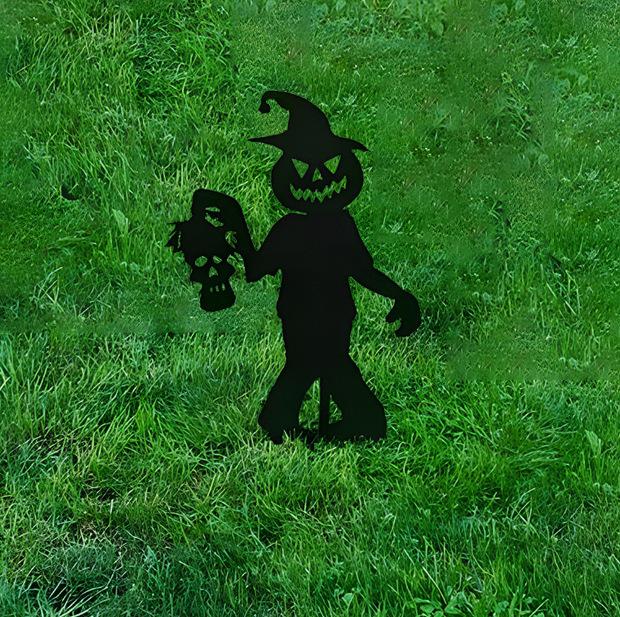 New Metal Iron Art Ghost Little Devil Halloween Garden Stake