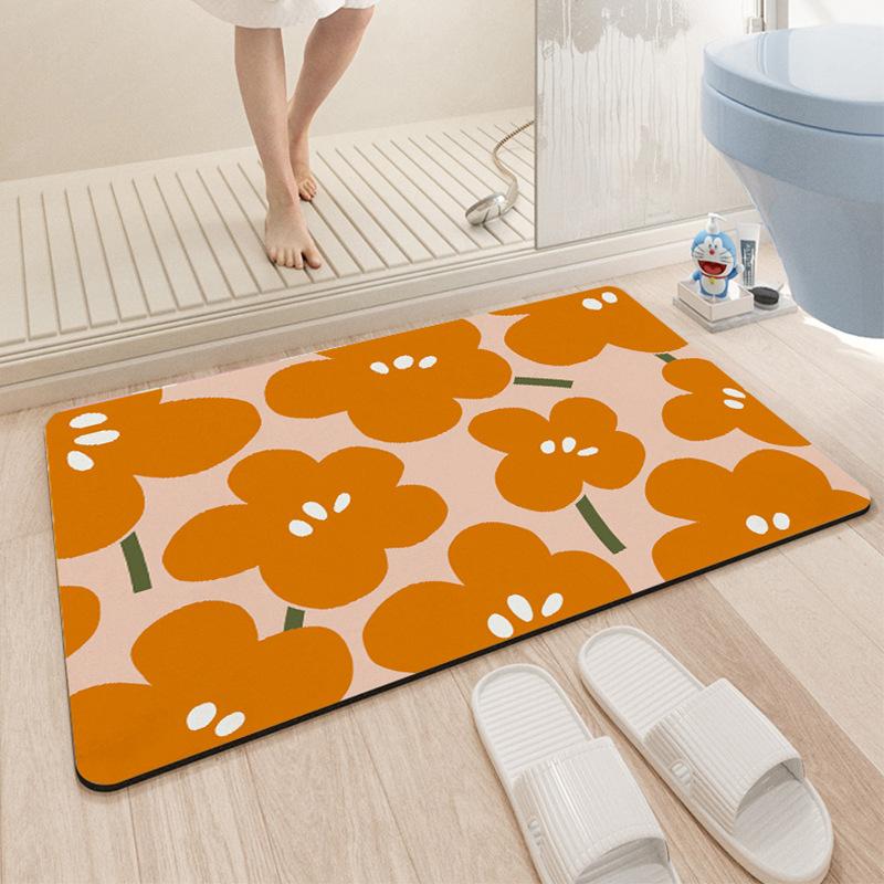 

Маленькая свежая ванная комната, коврик для пола из диатомовой грязи, туалет, туалет, кухонный нескользящий коврик для ног, придверный коврик у входа 40X60cm 15.7X23.6in