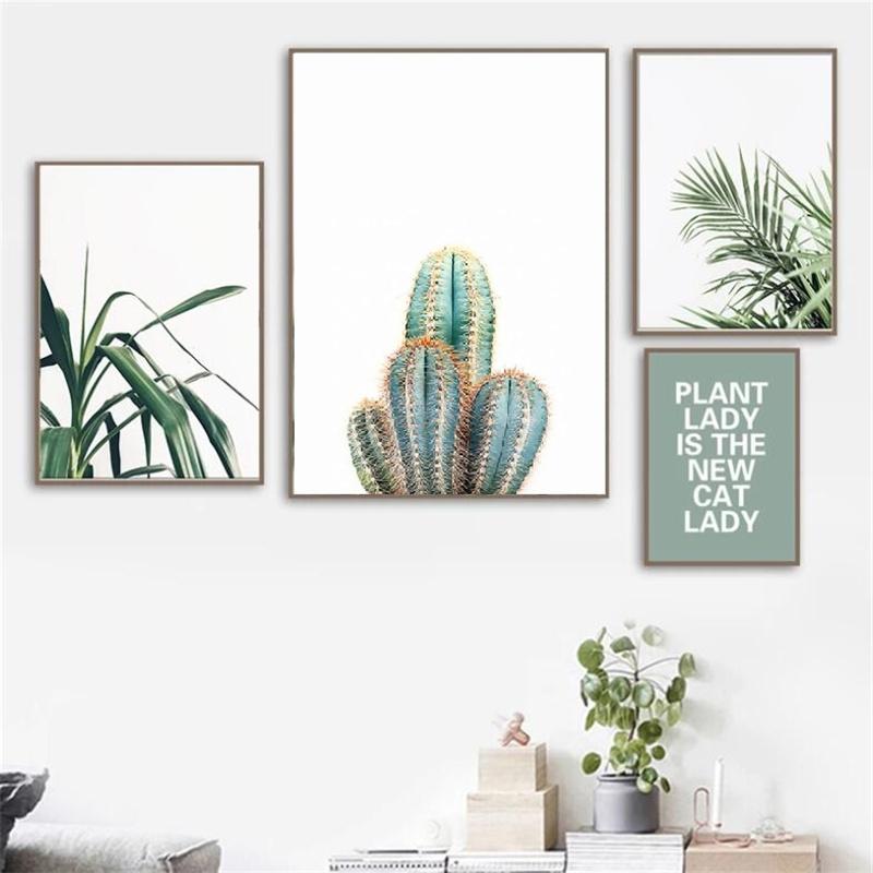 Weiße Tulpe, grüne Sukkulenten, Aloe, Monstera, Pflanzenkunst, nordisches Poster, Leinwandmalerei und Druck von Wandbildern für die Wohnzimmerdekoration