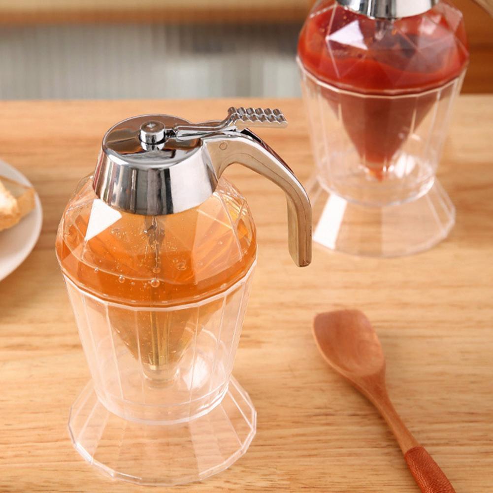 2/3Pcs Honey Dispenser One-handed Maple Syrup Dispensers With Stand Large Capacity BPA Free No Drip Handle Design Oil Dispenser