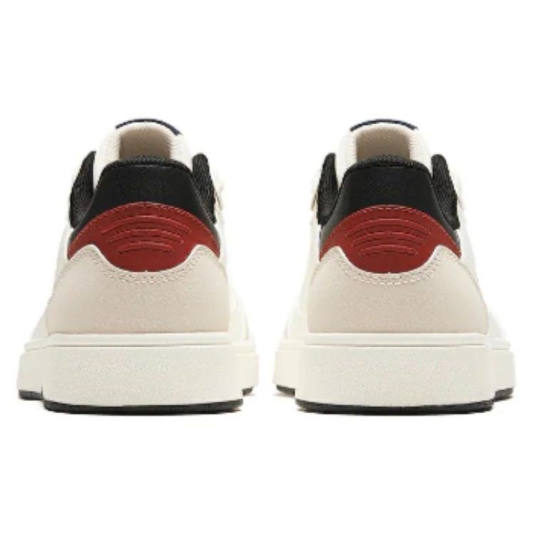 Anta Round Toe Lace-Up Shock Absorbing Wear-Resistant Low-Top Skate Shoes Men sneaker White 112418012-4