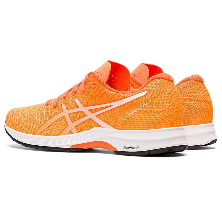 New Asics Lyteracer 4 Cushioning, Slip Resistant, And Abrasion Resistant Low Top Running Shoes Women's Orange White 1012B192-800