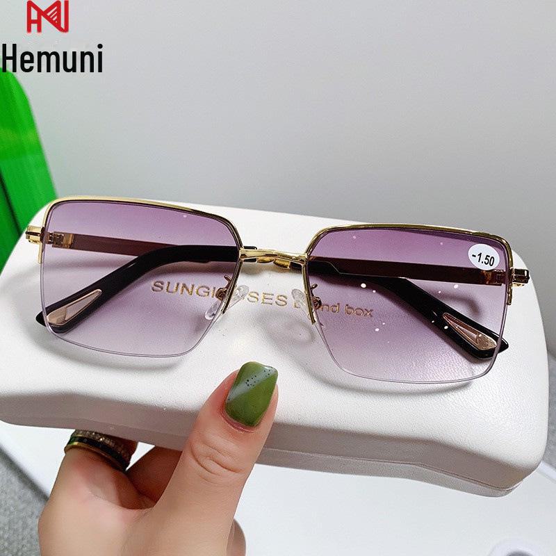 

Мужские полуоправы для близорукости: Блокировщик синего света и защита глаз для профессионалов Myopia 300 degrees золотой