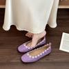 Vintage Mary Jane Shoes Round Head Lace Flats Women's Summer Fashion Ballet Shoes French Single Shoes Grandma Shoes