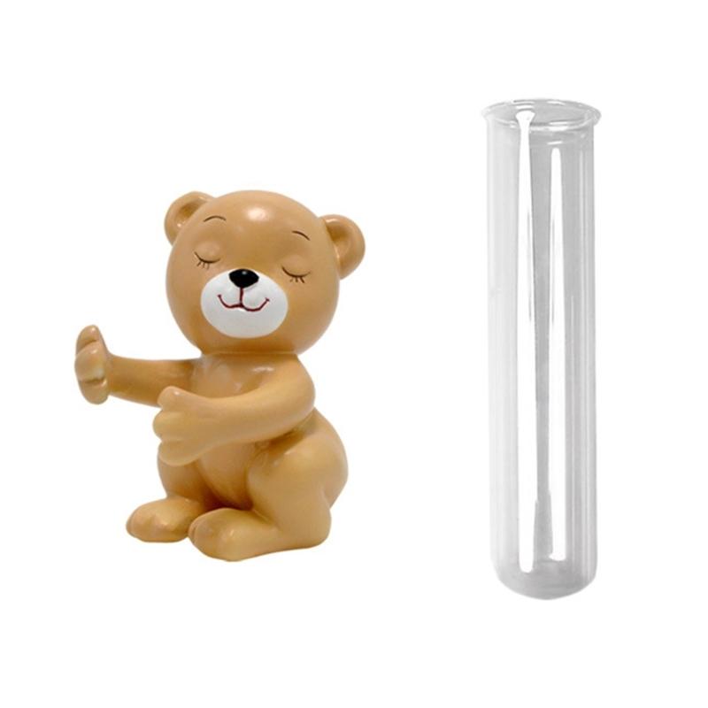 

Милая ваза для цветов в виде животных, маленький слон, кролик, медведь, сухая ваза для цветов для гостиной, настольный декор, орнамент