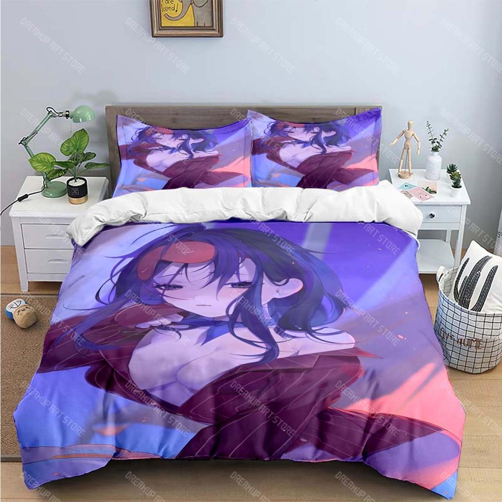 Fashion Sexy Anime Girl Print Bedding Sets Bed Supplies Set Duvet Cover Bed Comforter Set Bedding Set Aldult Gift