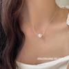 Su Chuang S925 Sterling Silber Laser-Gebürstete Runde Perlenkette mit Katzenaugenperlen - Elegante High-End Schlüsselbein-Kette für Damen.