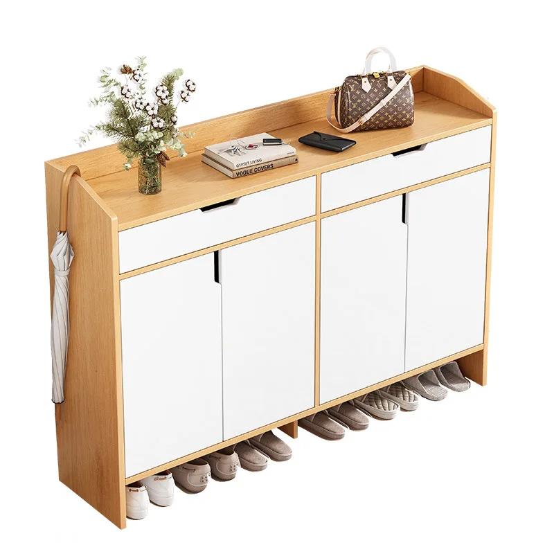 Multi Layer Simple Wooden Shoe Rack Vertical Storage Organizer Cabinet Hallway Shoe Rack Minimalist Armario Zapatero Furniture