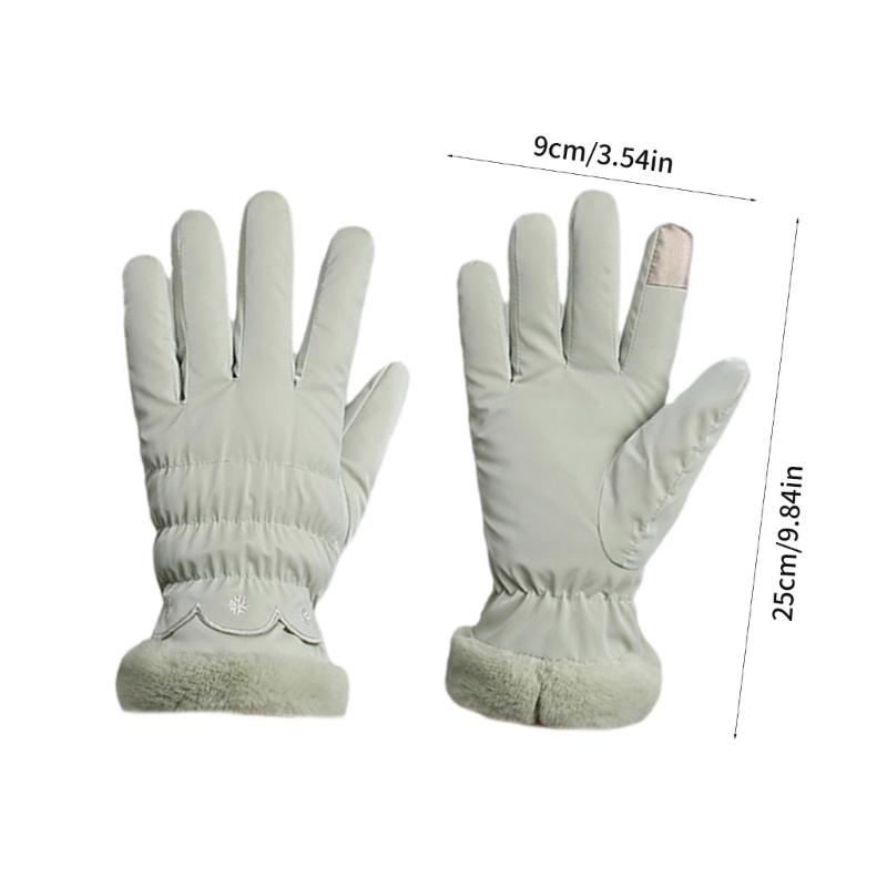 Ski Gloves Women Winter Gloves Thickened Snow Gloves Windproof Coldproof Touchscreens Sport Thermals Gloves for Skiing