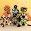 Model New Traffic Police Bear Pendant Lifelike Plush Toy Doll Cute Fire Police Bag Pendant Keychain Doll Car Keychain Kids Gift