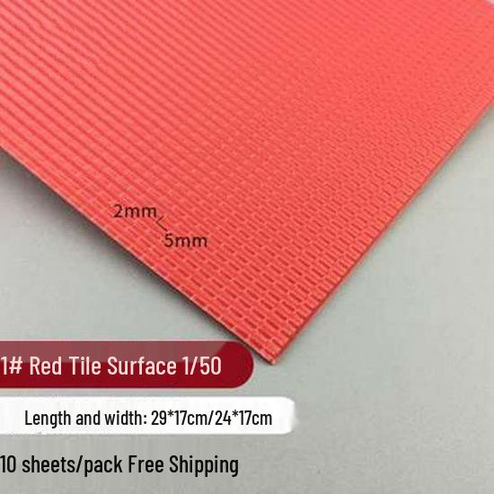 

Набор кровельных ПВХ плиток Moku Red для самостоятельного изготовления модельных зданий – Гофрированные листы и коньковая плитка «Рыбья чешуя»