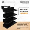 A25F-Side-Mounted 4-Tier Flavore Water Drops Organiser,Space-Saving Design For Ninja Thirsti Flavor Storage Holder