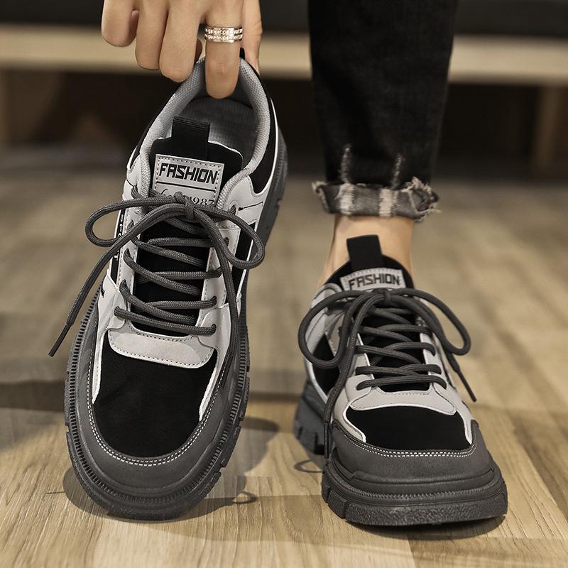 

Мужская обувь осень дышащая новая универсальная повседневная обувь для скейтборда мужская на толстой подошве низкие ботинки из нубука Мартин мужские 44