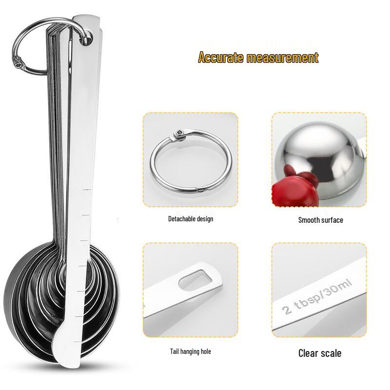 ZISIZ Stainless Steel Measuring Spoon Set