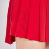 J Jane Asymmetrical Color Block Pleated Skirt (Rose Red)