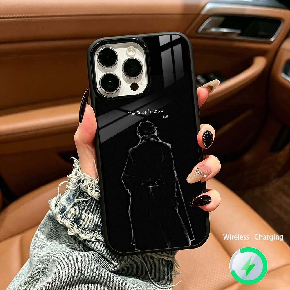 Шерлок Холмс Классический Британский Для IPhone17 16 15 14 13 12 11 Plus Pro Max Plus Беспроводная Зарядка Чехол для Телефона iPhone17