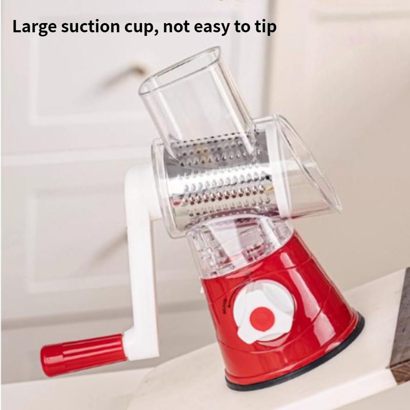 Hot selling 3-in-1 manual vegetable cutting machine with 3 sharp rollers, cheese, potatoes, garlic, kitchen cooking accessories