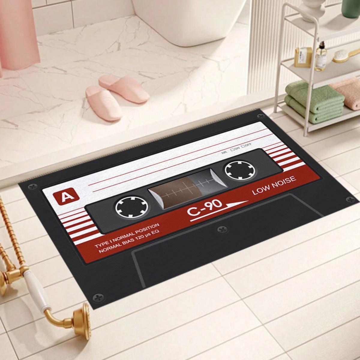 

1PC Tape Pattern Kitchen Entrance Mat, Anti-Stain Carpet, Bedroom, Living Room, Bathroom Floor Mat, Family Room Decoration 50x80cm