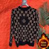 Men's European Fashion Fleece-Lined Sweatshirt, Round Neck, Warm, Lightweight, Versatile, Trendy, Youthful, Casual Base Layer.
