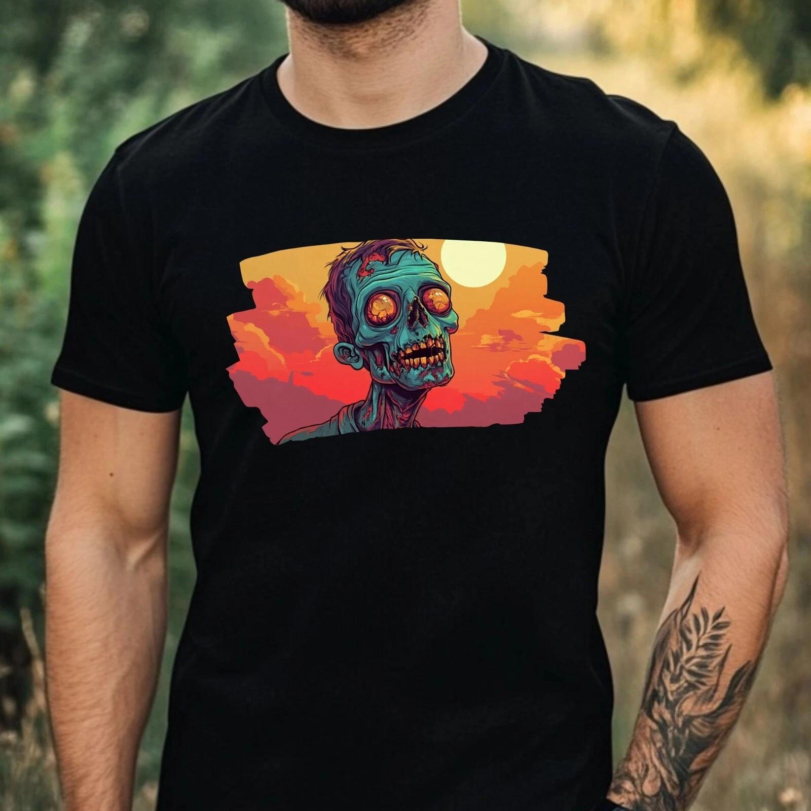 T-Shirt Herren Zombie Motiv Baumwolle Größe XS bis 5XL XXL