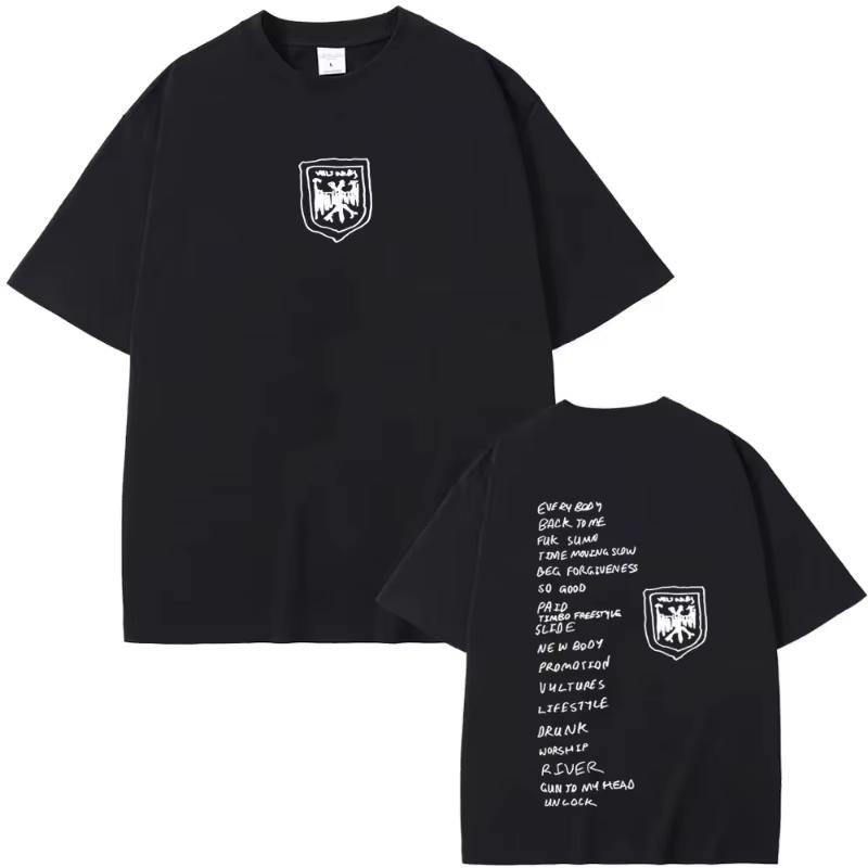Rapper Kanye West Vultures New Music Album Graphic T Shirts Unisex Unisex Hip Hop Fashion Casual Tee Unisex Fashion Streetwear Top