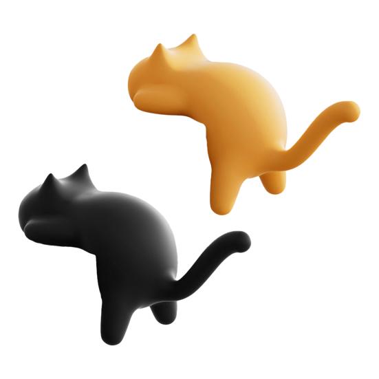 Niedliche Katzen Schreibtischkantenhaken Bohrerfreie Tischkantenaufhänger Kätzchenhaken Schreibtisch-Organizer Haken für Schlüssel Taschen Kopfhörer