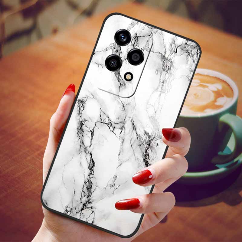 For Honor 200 Lite Case Soft Silicone Fashion Marble TPU Phone Cases for Honor200 Lite 200Lite Cover Capa 6.7'' Shockproof Shell