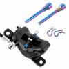 2 Sets Titanium Alloy Brake Pad Bolts M4 Threaded Caliper Screws  for Mountain Bike