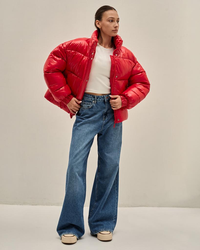 Julia 18800 Short Puffer Jacket Red