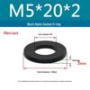 Schwarzer Nylon-Kunststoff Flache Unterlegscheibe Ring M2-M20