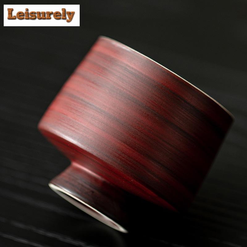 60ml Japanische Fenyin Yin Weißdorn Rote Teetasse Kreative Jade Stehende Tasse Hoher Fuß Keramik Meistertasse Verkostungs-Teeschale Trinkgeschirr