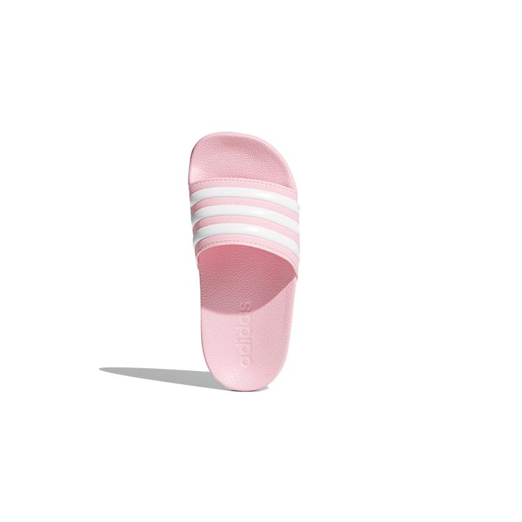 Kids' Adidas ADILETTE SHOWER Slip Resistant Anti Kick Slippers White Pink G27628