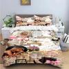 Conjunto de cama com estampa de carpa Singer Girls S-Sabrina Conjunto de suprimentos para cama requintados Conjunto de capa de edredom Conjunto de cama Conjunto de cama Presente de luxo