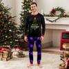 Christmas Print Crewneck Top and Plaid Pants Set, 2 Piece Holiday Outfit